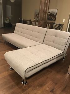 NEW Pull Out Couch with Chaise Lounger