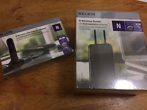 New belkin wireless router and USB network adapter