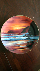 Ocean Moods "Sunset Tide" Collectors plate