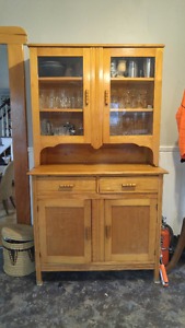 Solid wood maple hutch / buffet