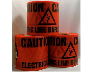 Top Tape, Red Caution Tape 6 In. x 305m