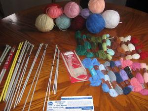Wool, needles and needle point wool