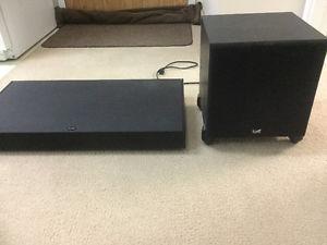 ZVox 555 Cabinet sound system and Vector sub-woofer