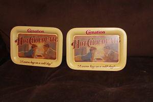 carnation hot chocolate ad trays