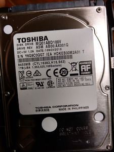 1TB TOSHIBA internal 2.5" hard drive