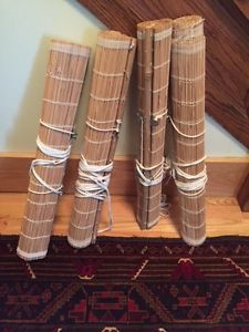 4 large bamboo blinds