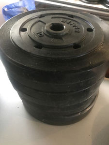 40 LBS Weight Lifting Plates - Plastic