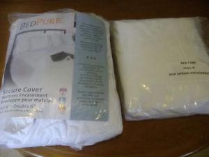 $50 Ono mattress cover and box spring cover for double bed.