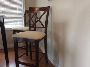 8 wood Pub Height Chairs For Sale