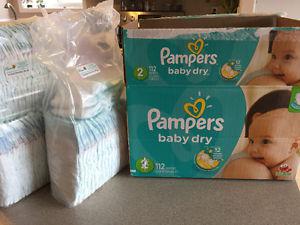 86 size 2 pampers diapers