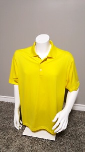 Adidas Golf Men's Clima Lite S/S Yellow Polo Shirt - L