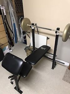 Bench press and weights