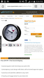 Betta Fish Clock Aquarium - brand new