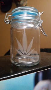 Custom etched stash jar
