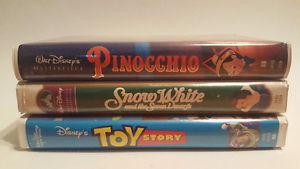 Disney VHS 3 Movie LOT MASTERPIECES