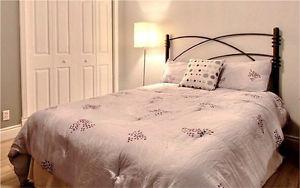 Double bed - iron headboard