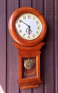 Ducks Unlimited Oak Pendulum Wall Clock