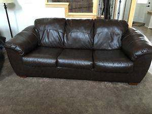 Faux Leather Sofa and love seat