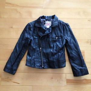 Girl's black bike jacket size 5/6