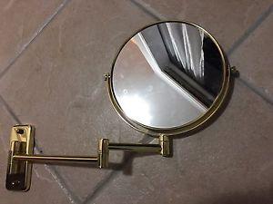 Gold double sided magnifying mirror