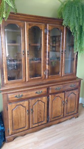 Hardwood china cabinet