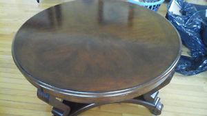 Large, Round, Darkwood Coffee Table