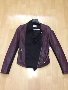 Leather coat women's size small