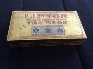 Lipton Tea Bag Tin & Twinings tea tin