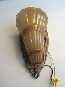 Looking for this slip shade art deco lamp wall sconce