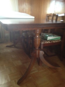 Mahogany Dining Table and Hutch