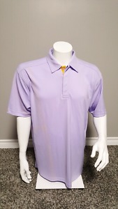 Men's HOLLAS XFC Golf Polo Shirt Size L Large - Lavender