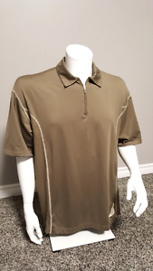Men's NIKE Golf Fit Dry LARGE 1/2 Zip Short Sleeved Polo