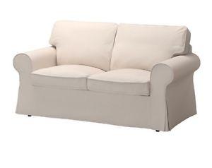 Never used white ektorp ikea loveseat cover