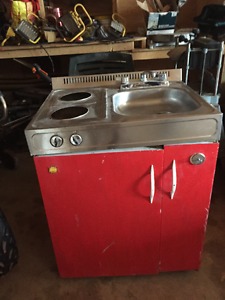Old fridge stove sink combo
