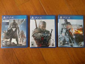 PS4 games, Witcher 3, Destiny, and BF4
