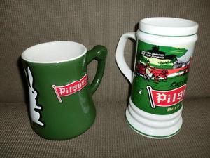 Pilsner beer mugs $ for the pair.