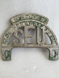 Sask Farmers Union antique plate topper