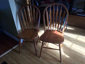 Soild wood chairs $15 each
