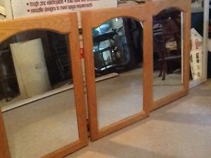 Solid Oak Kitchen/Vanity Doors with Mirror Inserts
