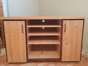 Solid pine TV stand