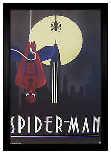 Spider-Man Art Deco framed print