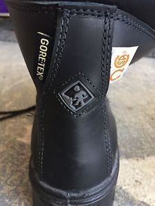 Steel toed work boots