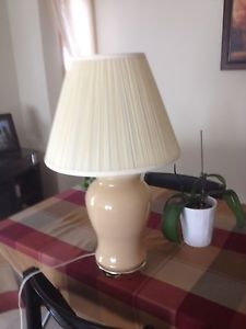 Table lamp with cloth shade $15