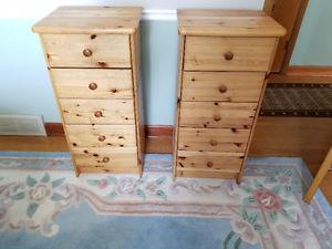 Two all wood bedside draws.
