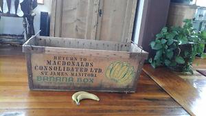Vintage Wood Banana Box