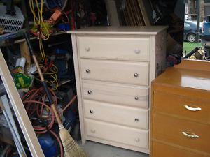 White oak chest of drawers