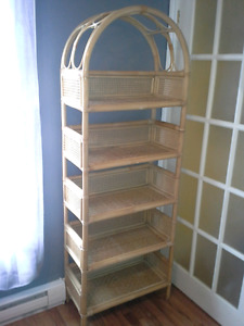 Wicker Shelving Unit. Great Condition (Benefits SPCA)