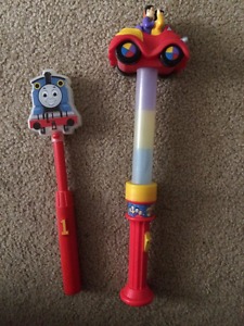 Wiggles Big Red Car/Thomas and Friends Glow wands for sale