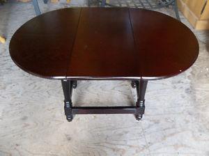 Wood drop leaf coffee table perfect for small space