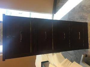 Wooden filing cabinet - never used - 4 drawers